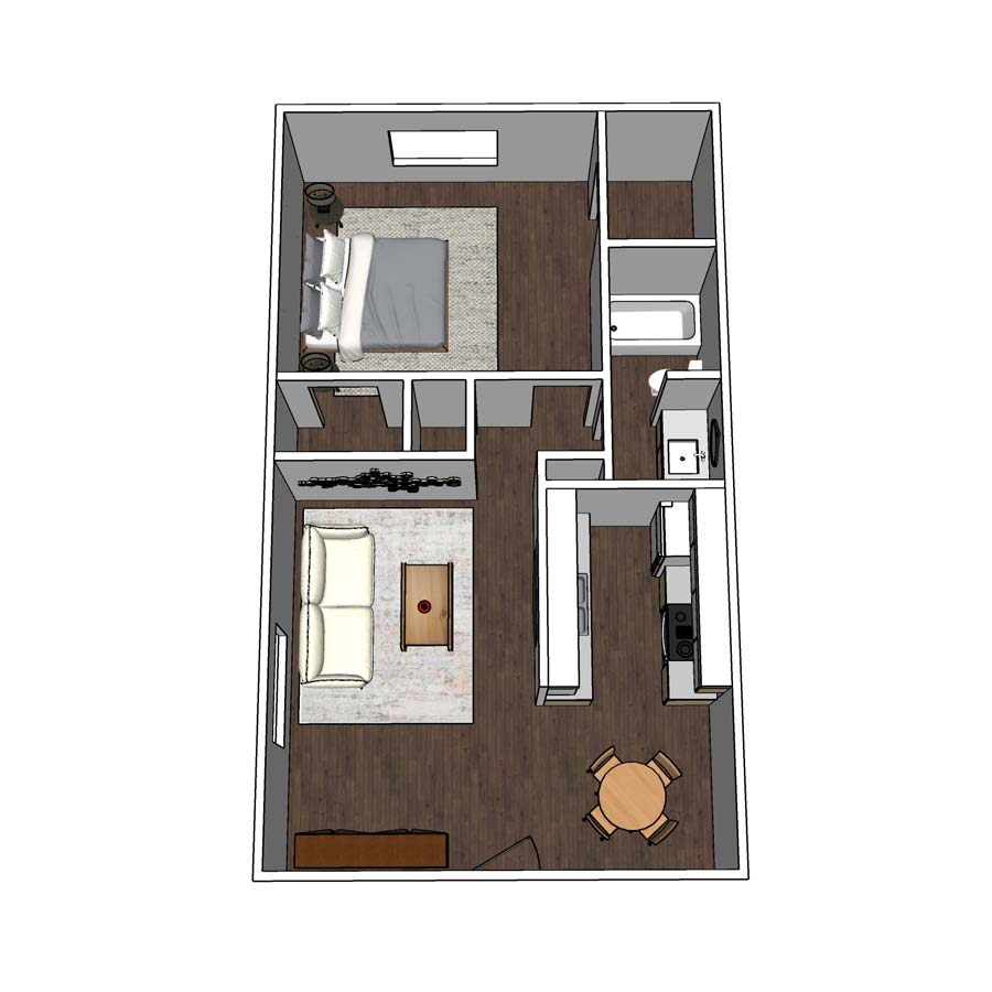 A1 – A2 3D Floor plan rendering